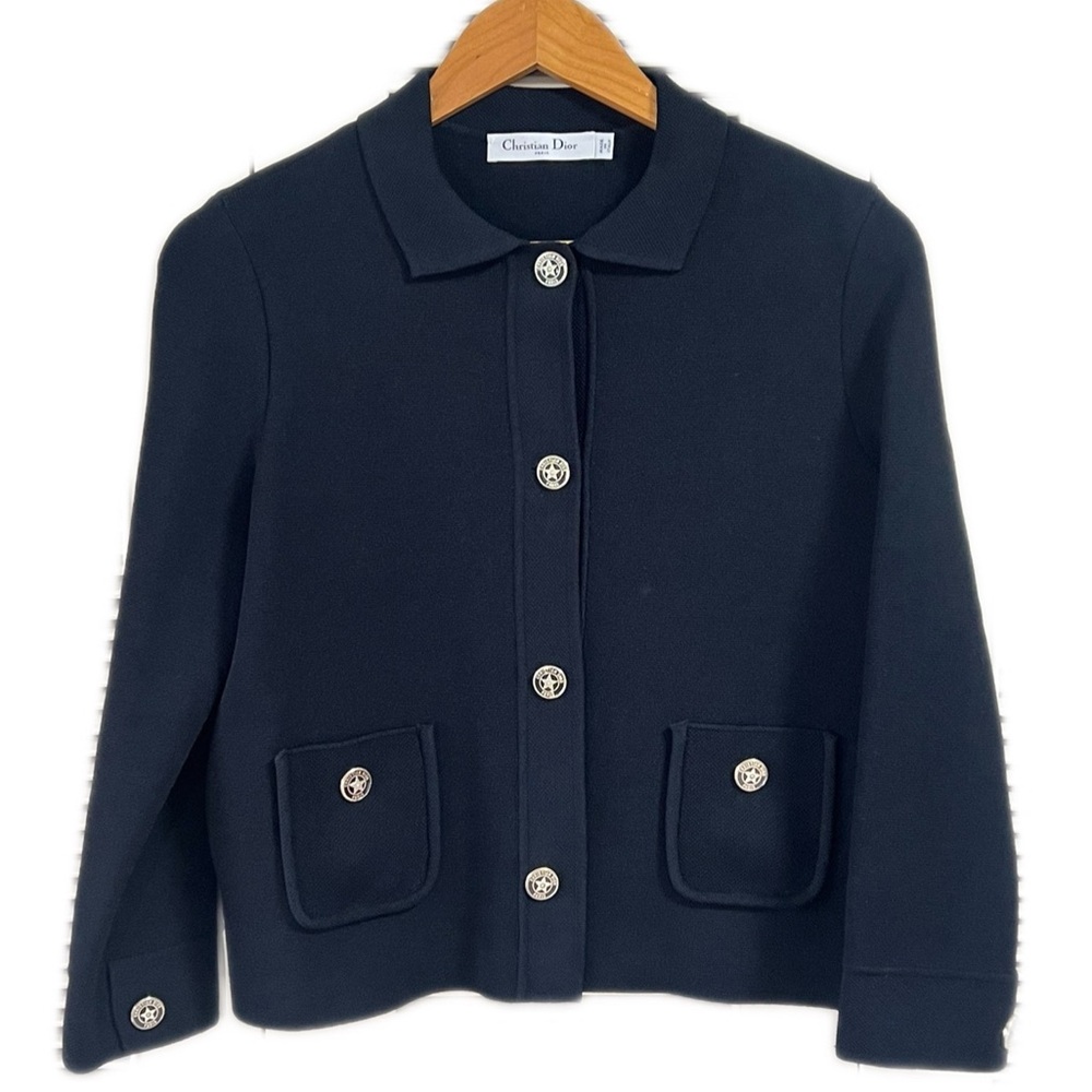 Authentic Dior Midnight Blue Collared Jacket